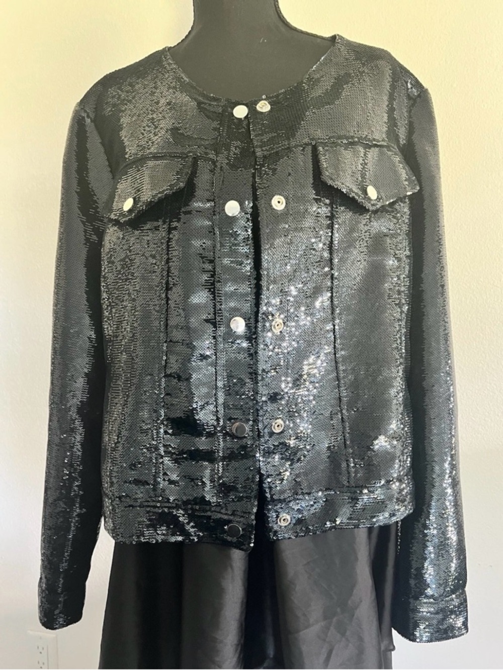 Dolce Cabo Navy Blue Sequin Jacket